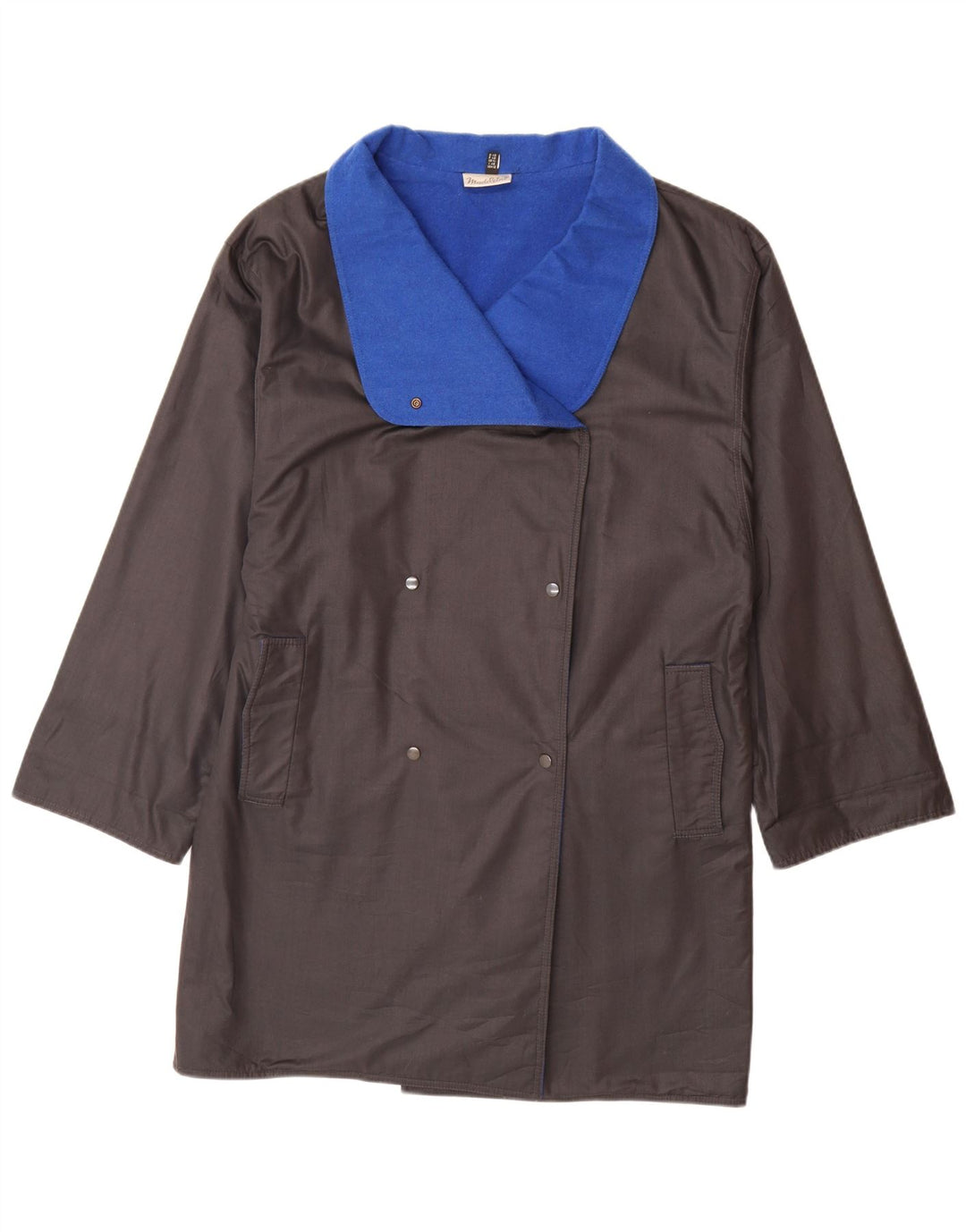 Madeleine Womens Double Breasted Coat UK 14 Large Grey Polyester