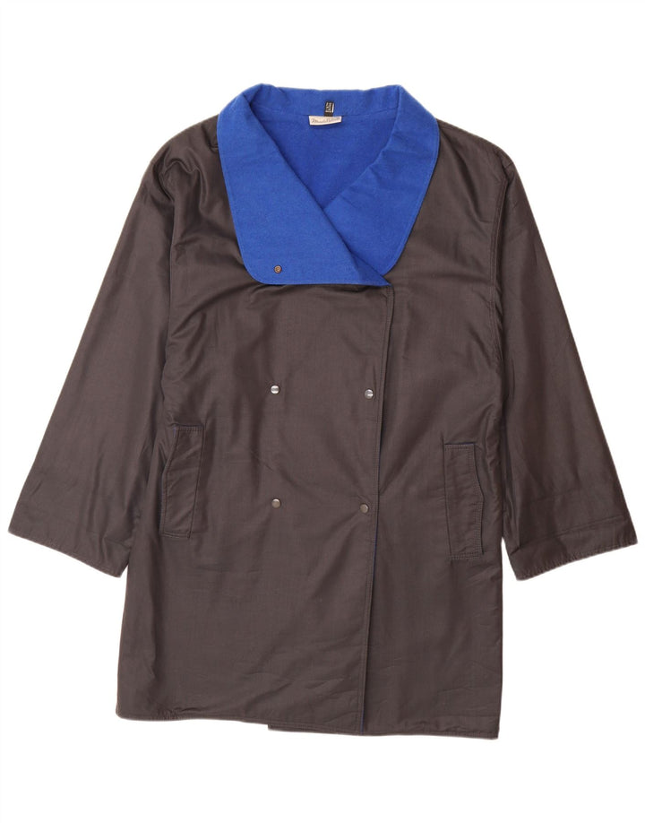Madeleine Womens Double Breasted Coat UK 14 Large Grey Polyester