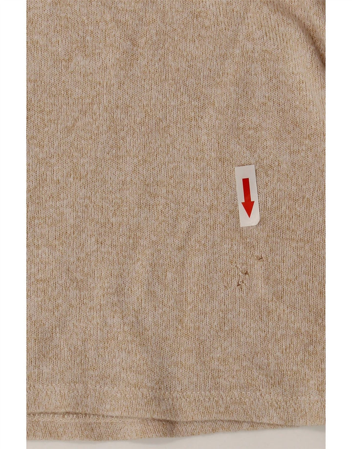 Zara Womens Blouse Top UK 14 Large Beige Viscose