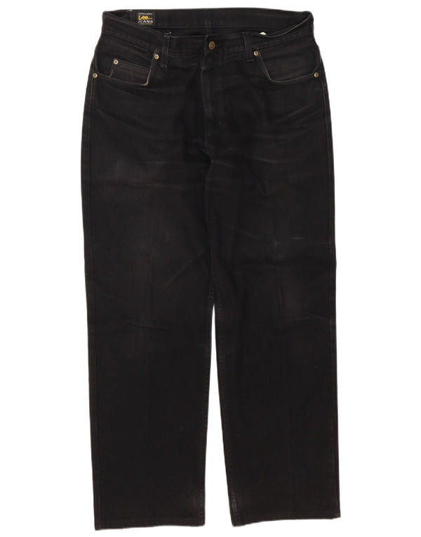 Lee Mens Broken In Straight Jeans W36 L32 Black Cotton