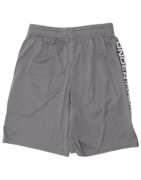 Under Armour Jungen-Sportshorts mit Grafik, 9–10 Jahre, mittelgraues Polyester