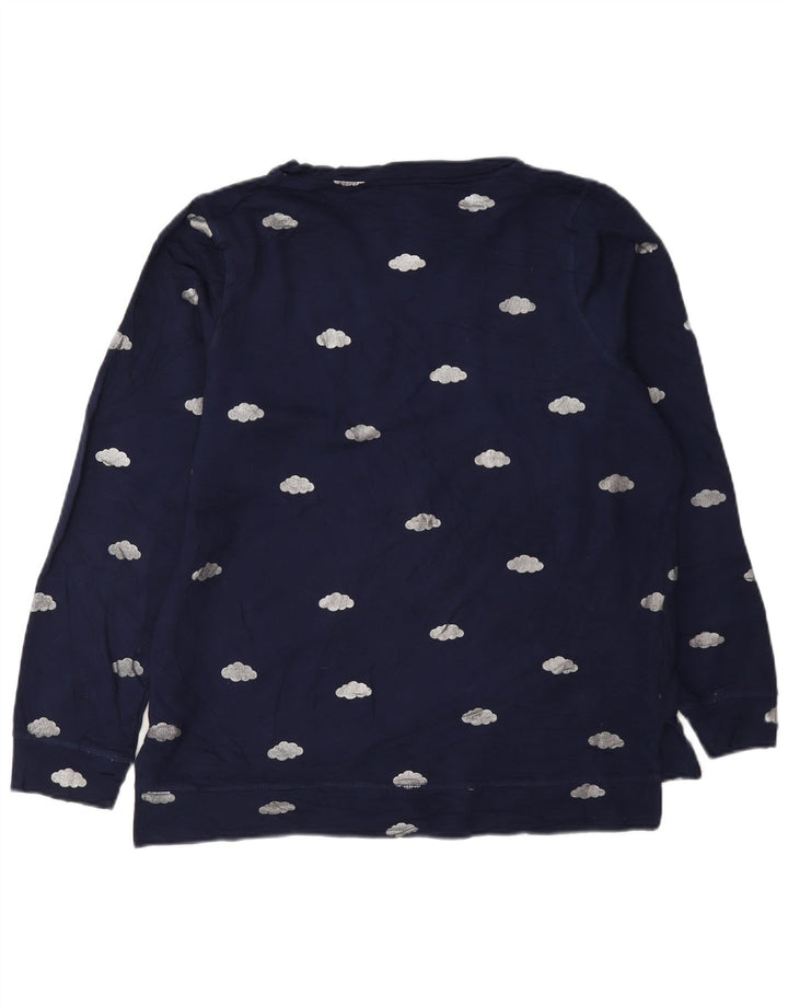 Oasis Womens Grafisk Oversized Sweatshirt Jumper UK 10 Small Navy Blue