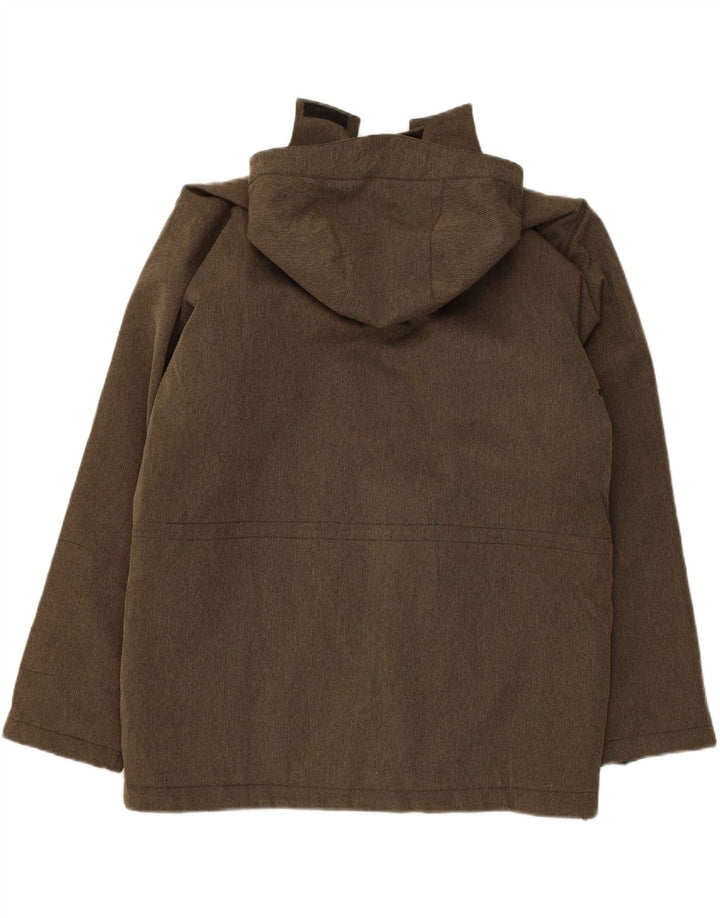 CANADIAN Mens Hooded Windbreaker Jacket UK 40 Large Khaki Polyester Vintage Canadian and Second-Hand Canadian from Messina Hembry 