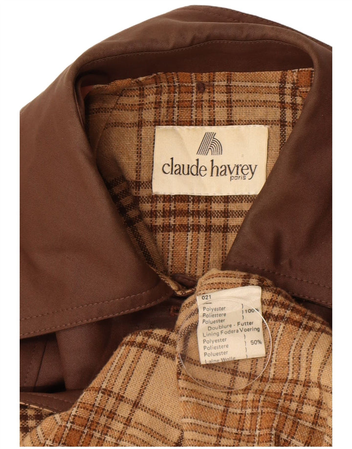 Claude Havrey Damen Trenchcoat UK 14 Large Braun Polyester