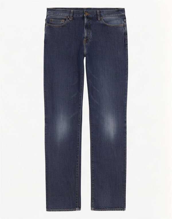 Carhartt Mens Straight Jeans W32 L34 Azul Marinho Algodão