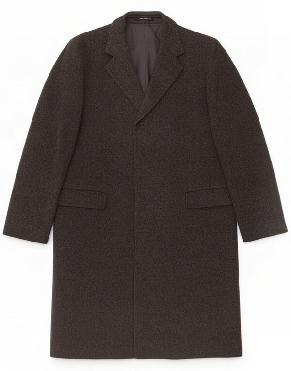 St Michael Mens Overcoat UK 42 Large Grey Wool