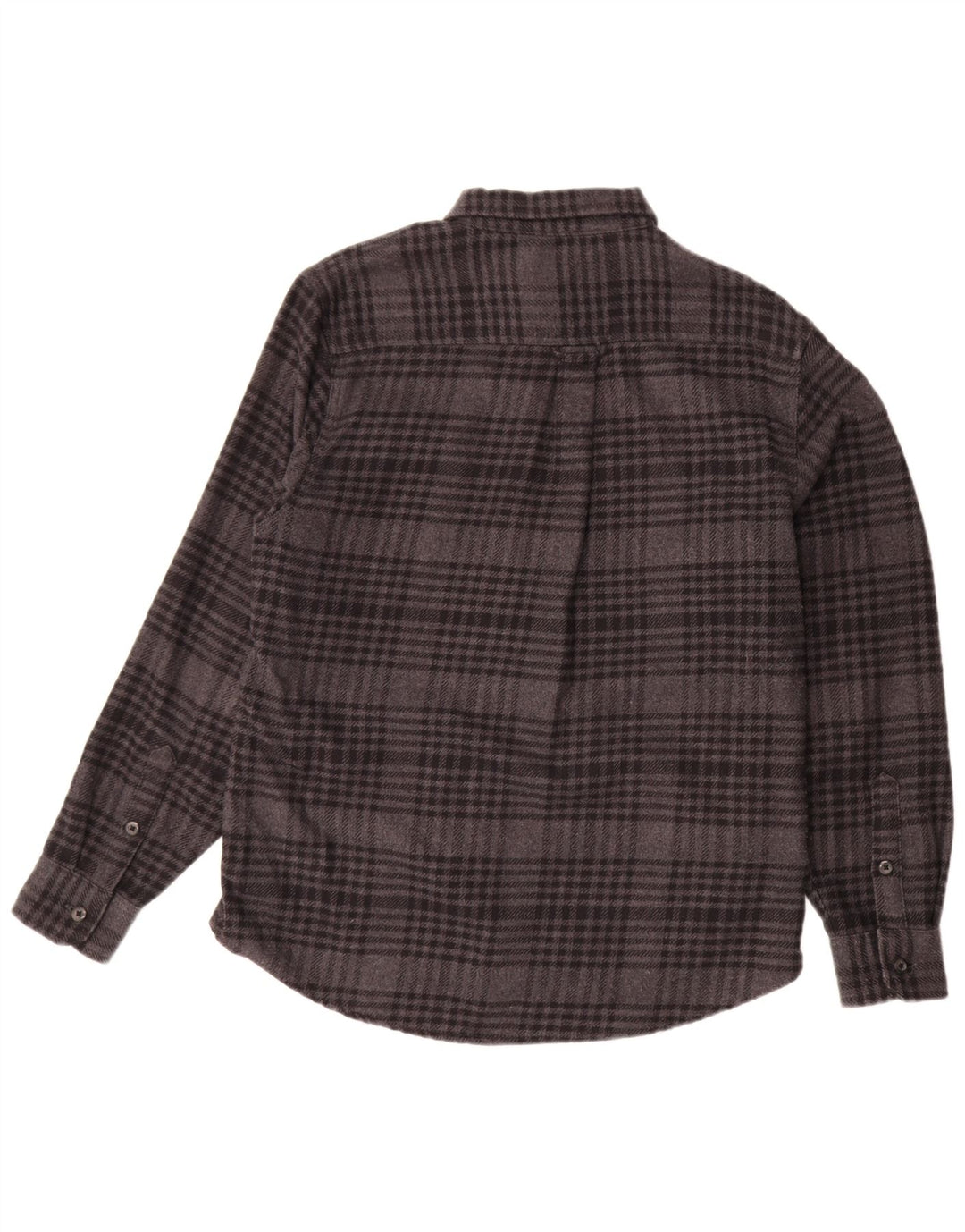 ORVIS Camicia in flanella da uomo in cotone a quadri grigio medio