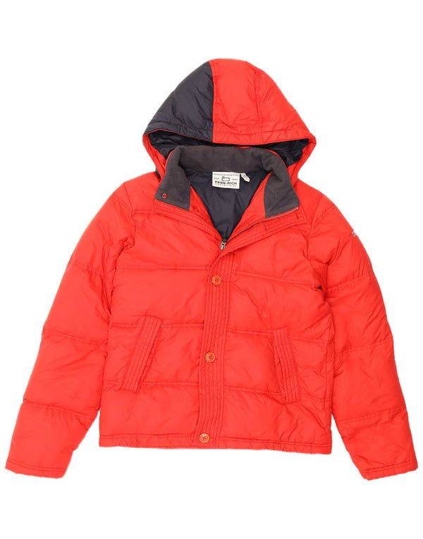 Woolrich Mens Penn-Rich Hooded Padded Jacket UK 38 Medium Red Nylon
