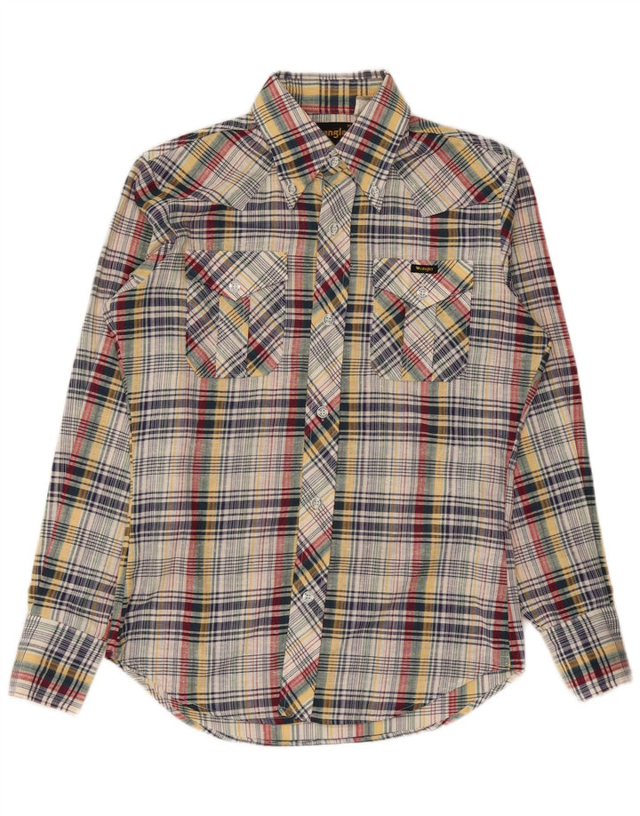 Wrangler Mens Flannel Shirt Medium Multicoloured Check Cotton