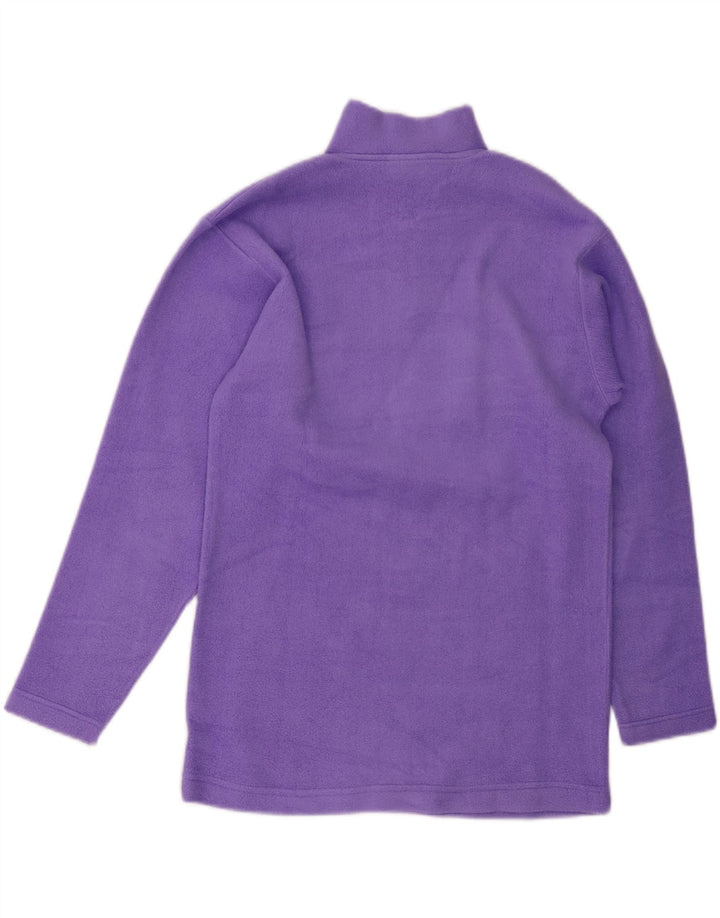 Sergio Tacchini Pull polaire à col zippé pour femme UK 14 Violet moyen Polyester