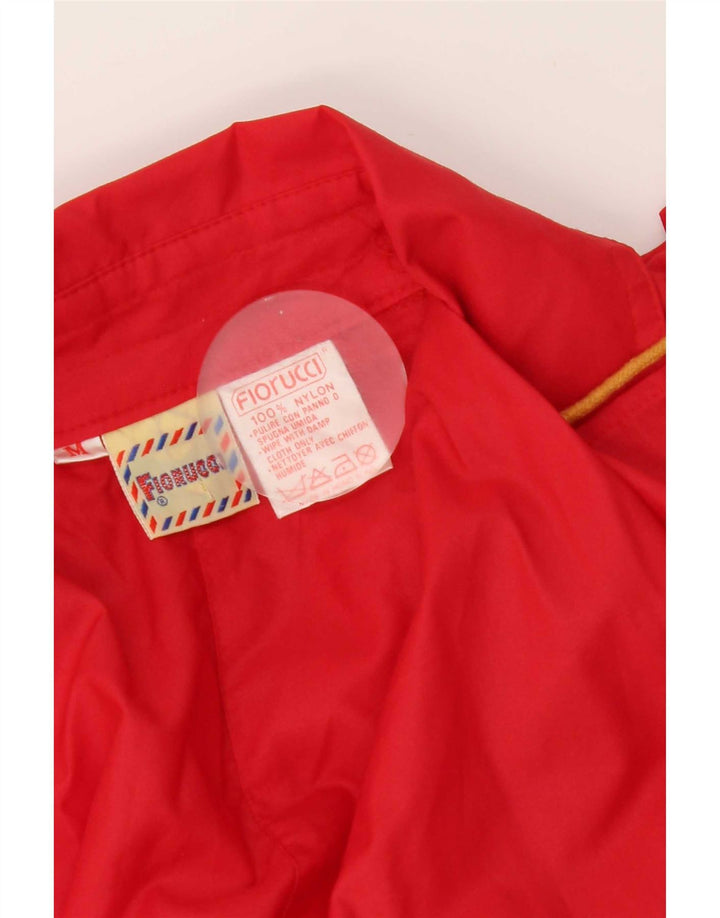Fiorucci Damen-Trenchcoat mit Kapuze, UK 14, mittelrotes Nylon