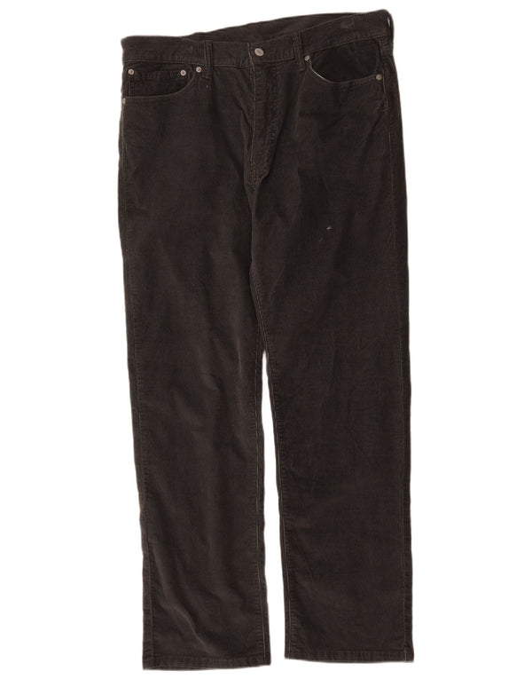 Calça masculina Levi's 751 reta de veludo cotelê W36 L32 algodão preto