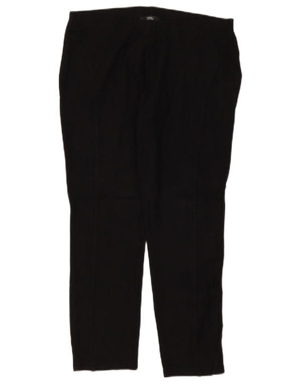 Marks & Spencer Damen Gerade Freizeithose UK 16 Large W32 L26 Schwarz
