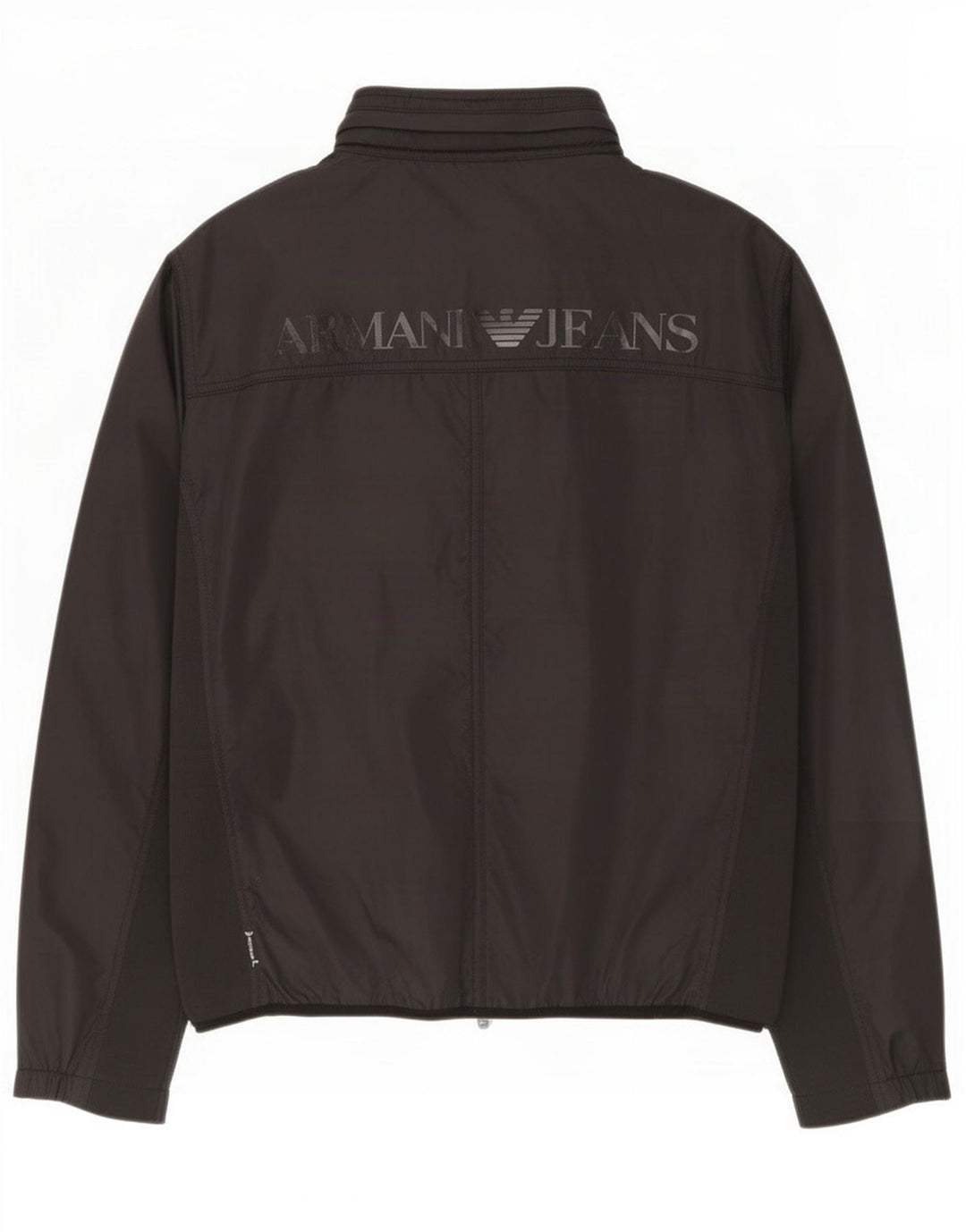 Armani Jeans Mens Graphic Tracksuit Top Jacket Large Black Polyamide