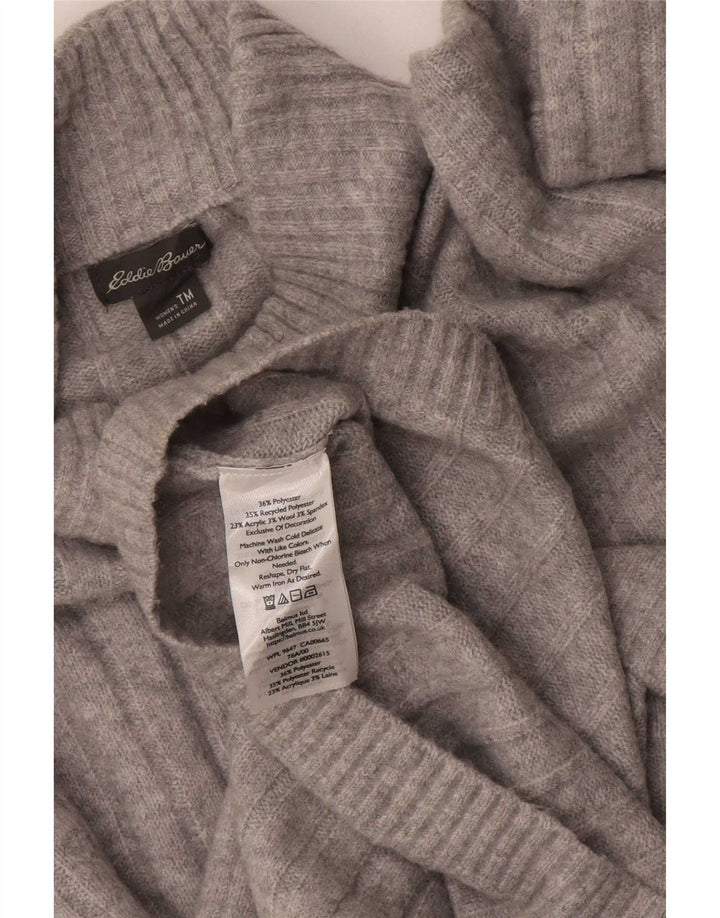 Eddie Bauer ženski visoki džemper s kornjačičastim ovratnikom UK 14 srednje siva