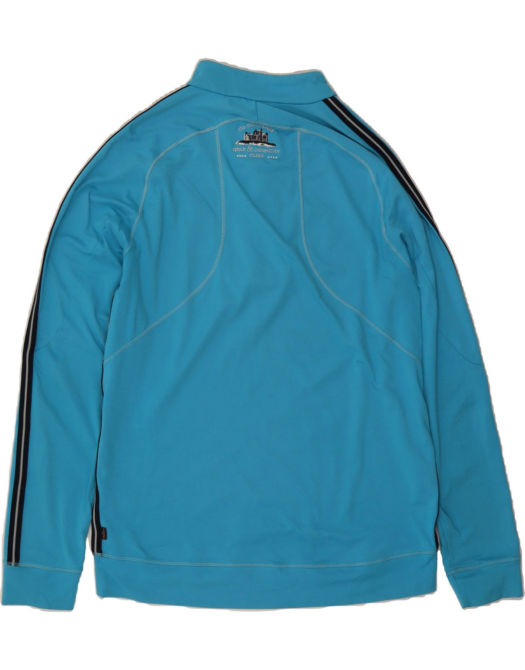 CALVIN KLEIN Mens Golf Zip Neck Sweatshirt Jumper Large Blue Polyester Vintage Calvin Klein and Second-Hand Calvin Klein from Messina Hembry 