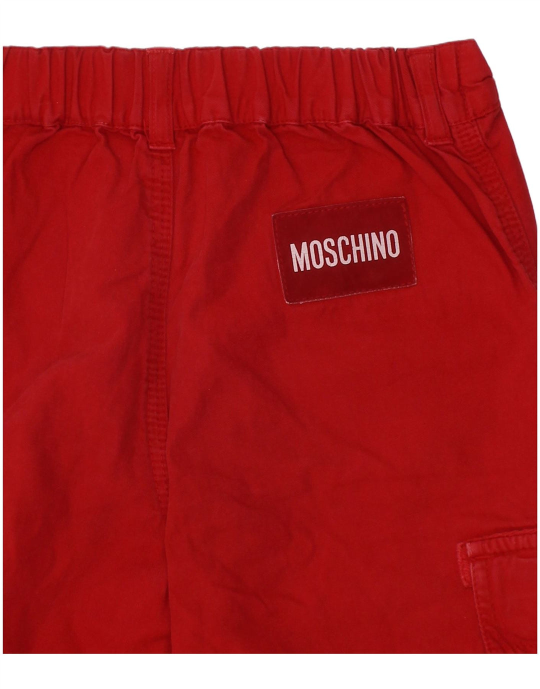 Moschino Boys Cargo Bermuda Shorts 4-5 Years W22 Red Cotton