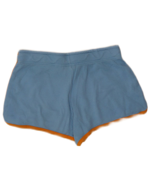 Nike Womens Sport Shorts UK 10 Small  Blue Cotton