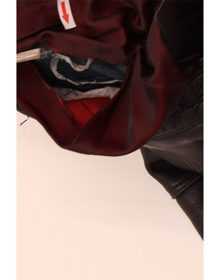 veste en cuir homme vintage UK 38 Noir Moyen