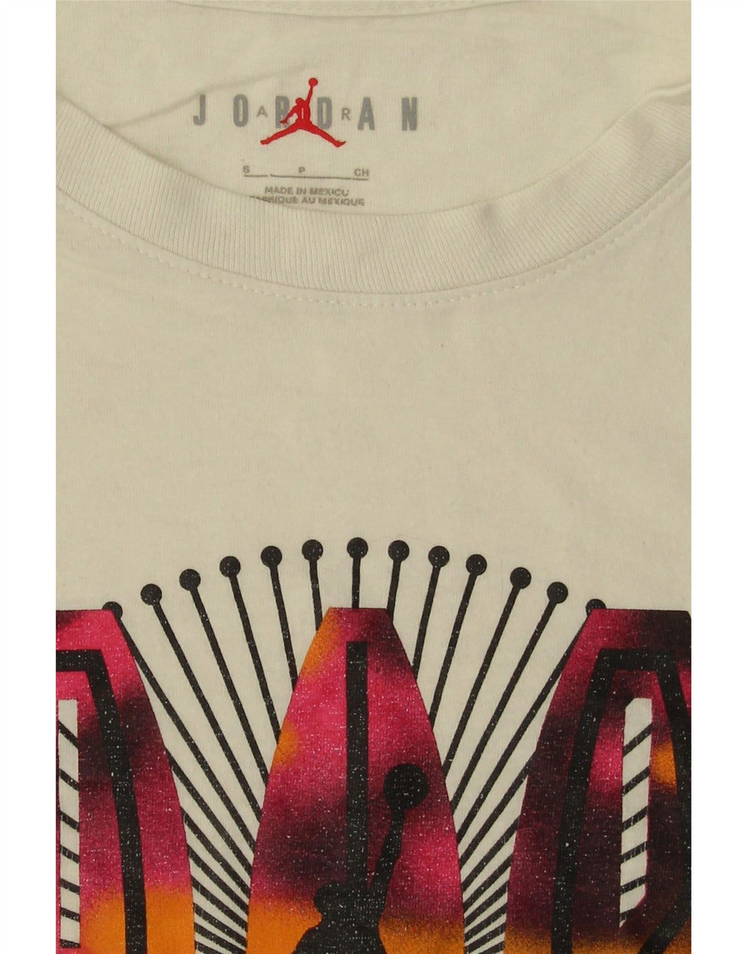 JORDAN Mens Graphic T-Shirt Top Small White Cotton Vintage Jordan and Second-Hand Jordan from Messina Hembry 
