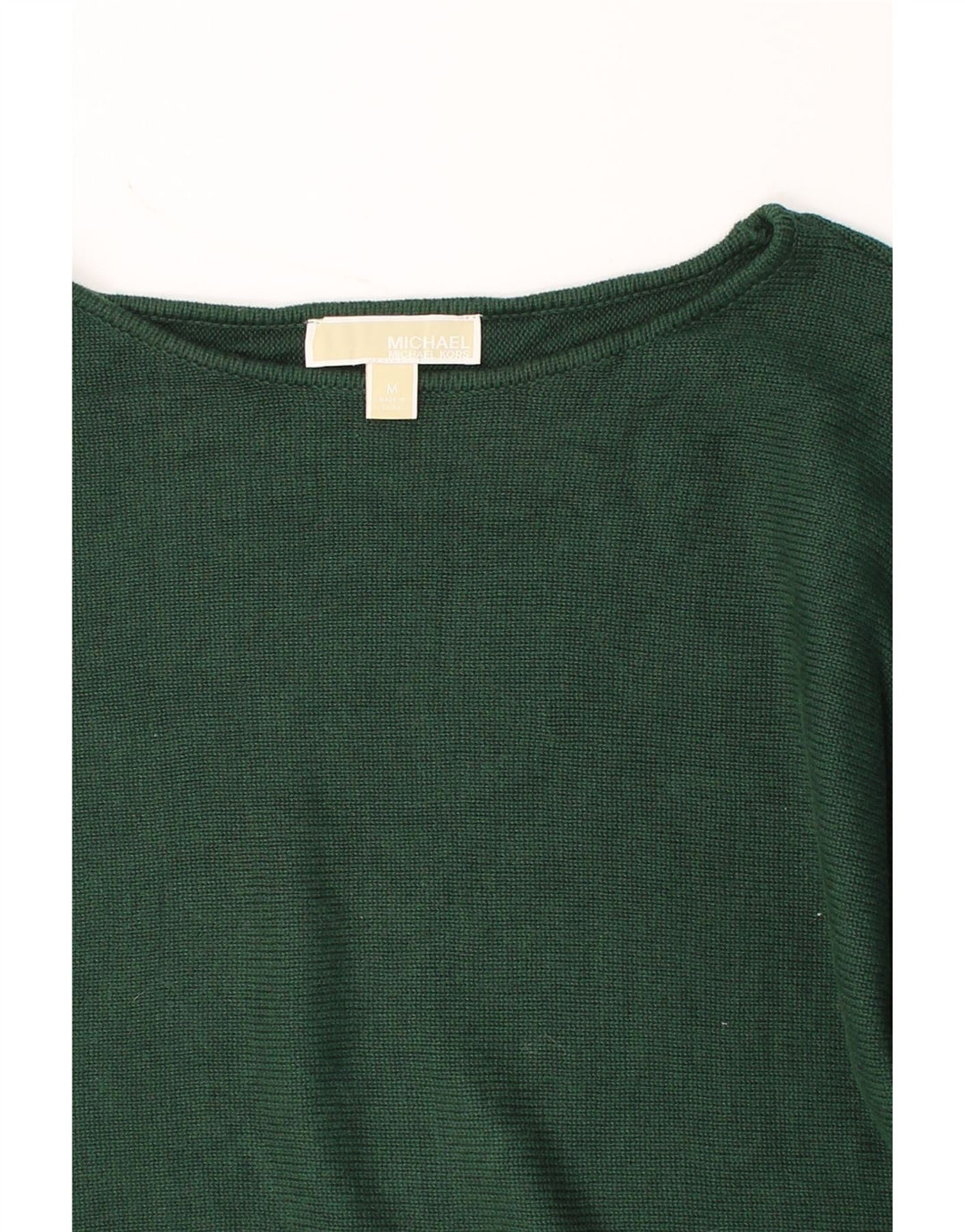 MICHAEL KORS Womens Boat Neck Jumper Sweater UK 14 Medium Green Vintage Michael Kors and Second-Hand Michael Kors from Messina Hembry 