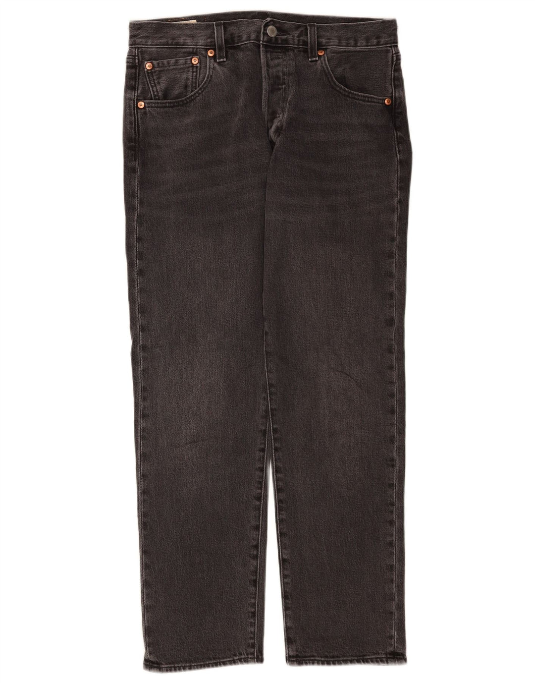 Levi's Mens 501 Straight Jeans W30 L28 Grey Cotton