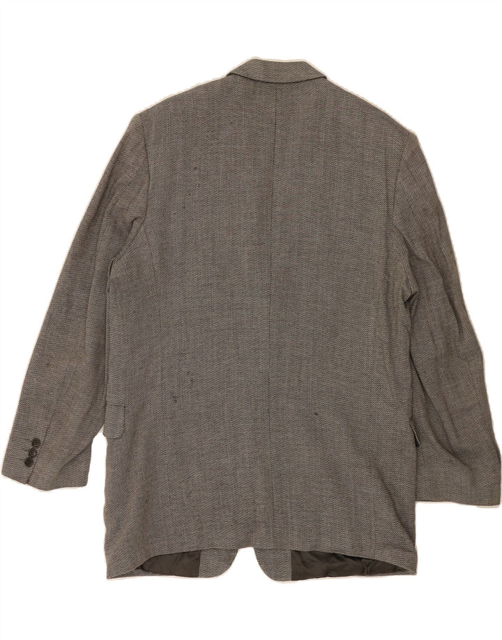 JAEGER Mens 3 Button Blazer Jacket UK 38 Medium Grey Wool Vintage Jaeger and Second-Hand Jaeger from Messina Hembry 