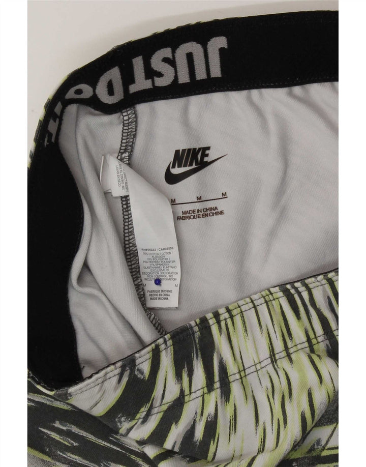 Nike Womens Leggings UK 12 Medium Multicoloured Animal Print Cotton