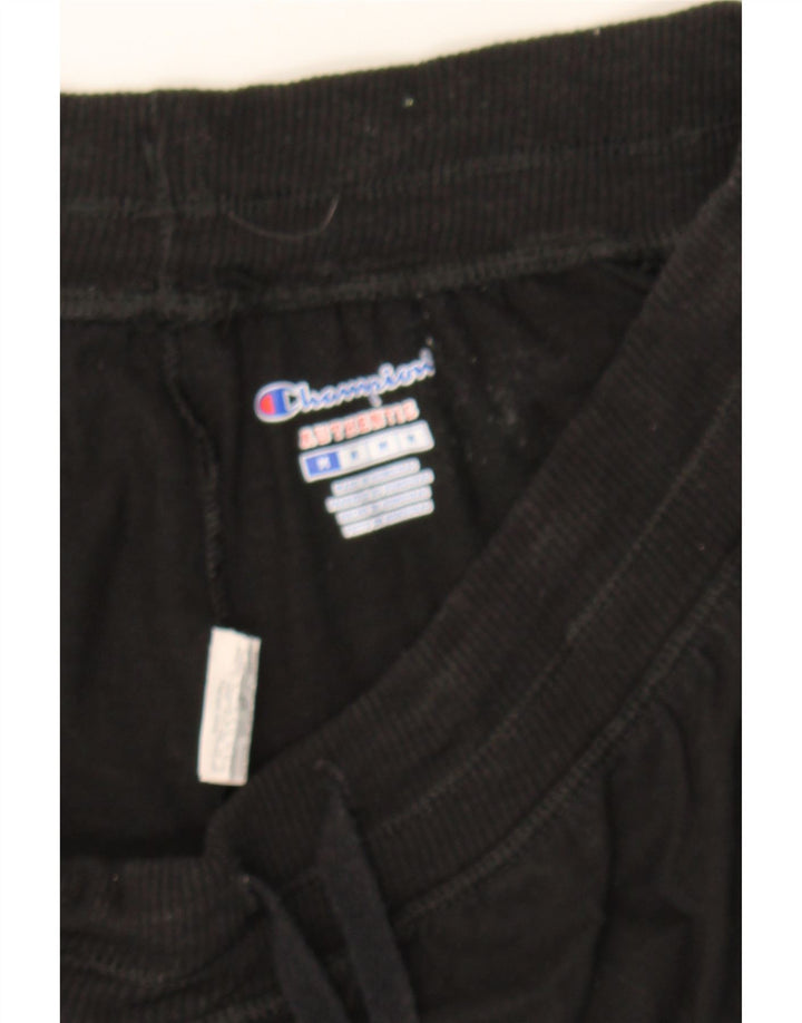 CHAMPION Womens Sport Shorts UK 14 Medium  Black Cotton Vintage Champion and Second-Hand Champion from Messina Hembry 