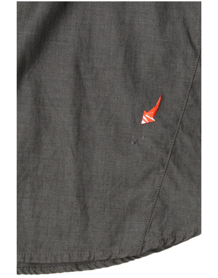 CALVIN KLEIN Mens Short Sleeve Shirt Large Grey Cotton