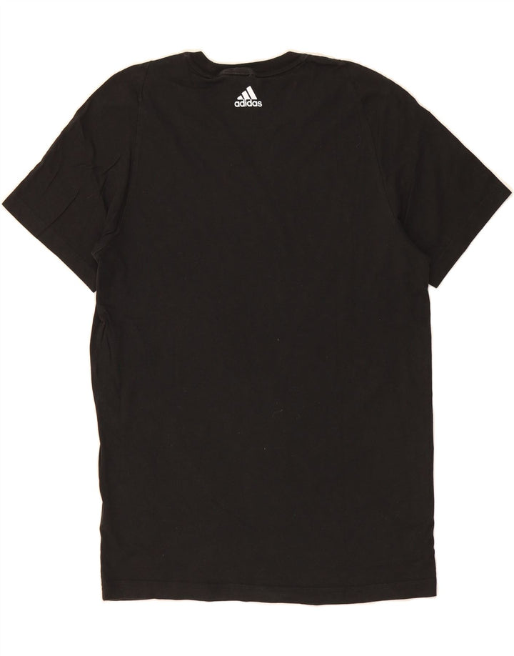 ADIDAS Mens Graphic T-Shirt Top Medium Black Cotton Vintage Adidas and Second-Hand Adidas from Messina Hembry 