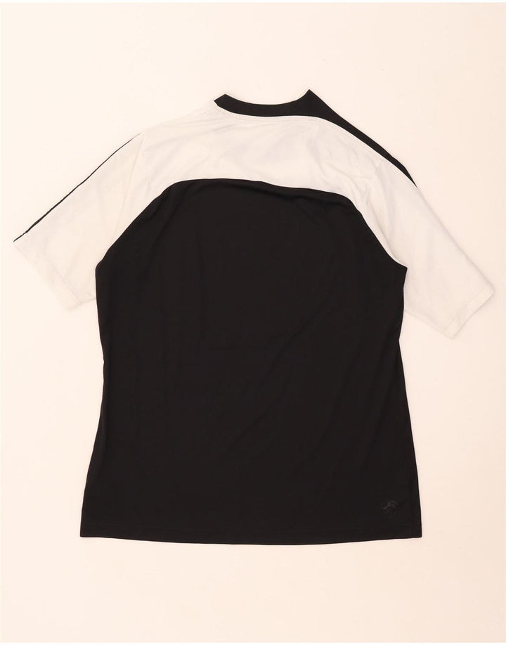 Adidas Mens T-Shirt Top Large Black Colourblock Polyester