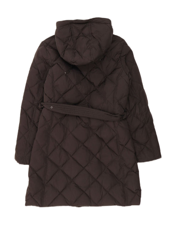 Geox Respira Womens Respira Hooded Übergroßer gepolsterter Mantel UK 10 Small Schwarz