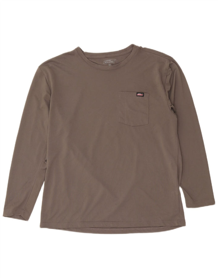 Top pentru bărbați Dickies cu mânecă lungă XL poliester gri