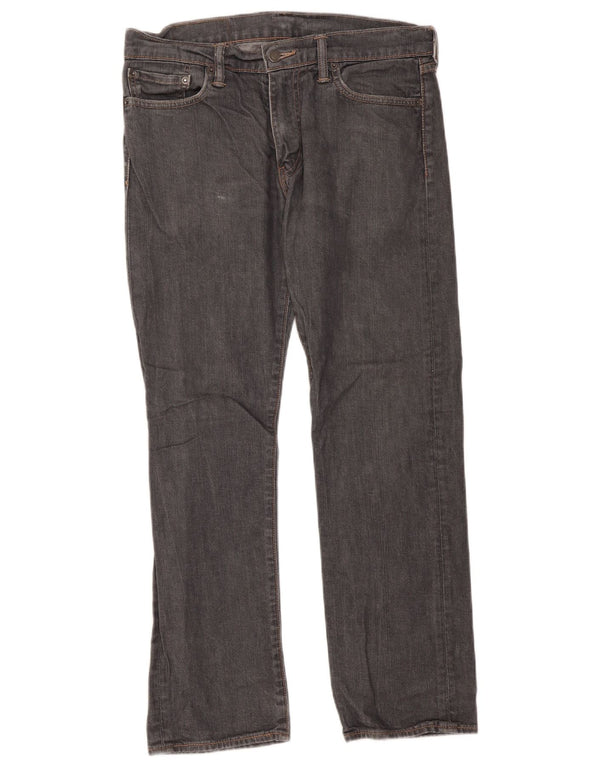 Levi's Mens 504 Straight Jeans W32 L30 szürke pamut