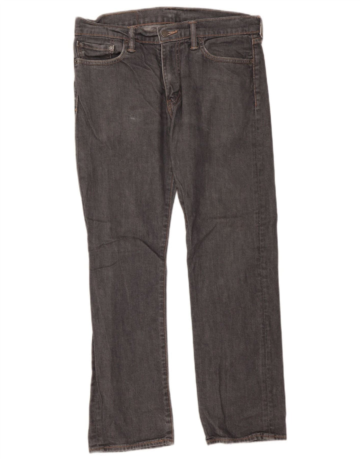 Levi's Herre 504 Straight Jeans W32 L30 Grå Bomuld