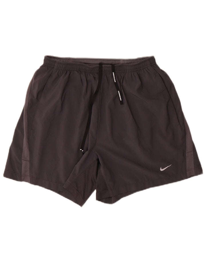 Nike Herren-Sportshorts aus mittelgrauem Polyester