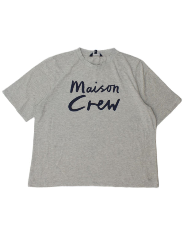 Crew Clothing Womens Graphic T-Shirt Top UK 18 XL  Grey Polyester