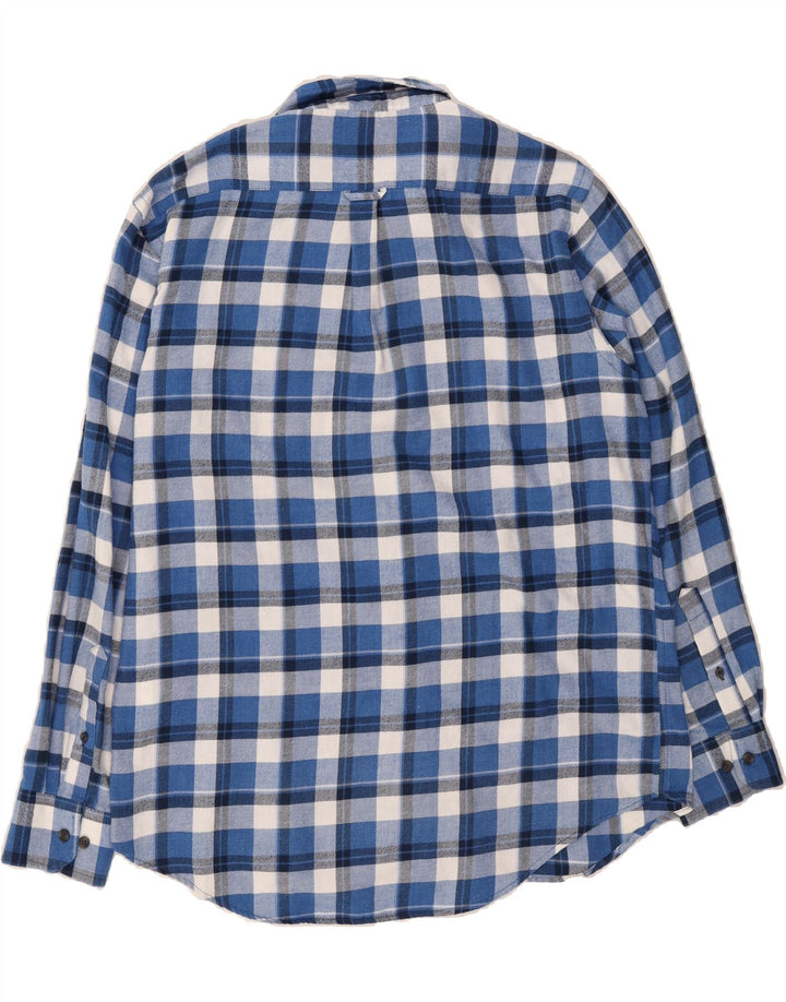 IZOD Mens Flannel Shirt Large Blue Check Cotton Vintage Izod and Second-Hand Izod from Messina Hembry 