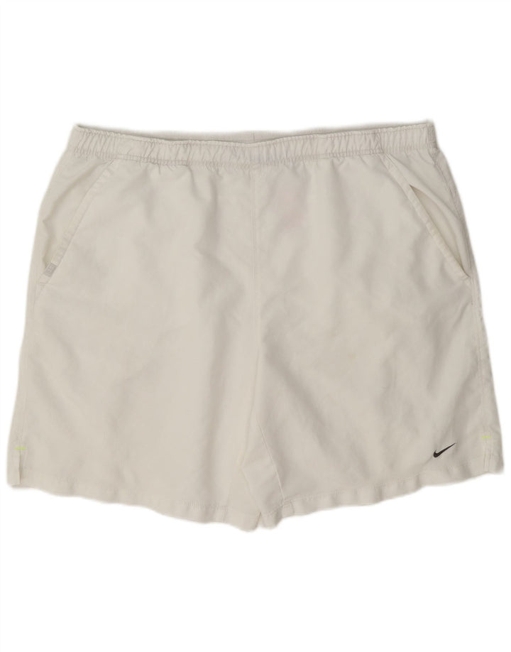 Pantaloncini sportivi Nike da uomo XL in poliestere bianco