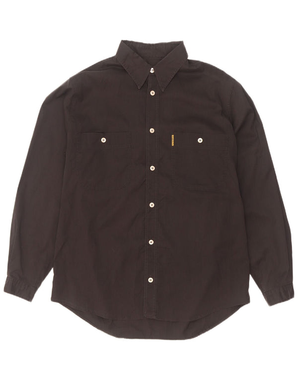 Armani Jeans Mens Shirt Medium Black Cotton