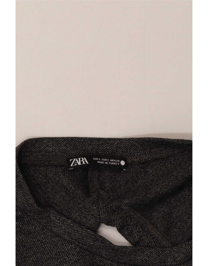 Zara Mujer Blusa Extragrande De Manga Larga Top UK 10 Small Gris