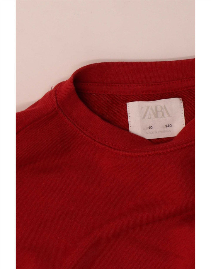 Zara Pige Sweatshirt Jumper 9-10 År Rød