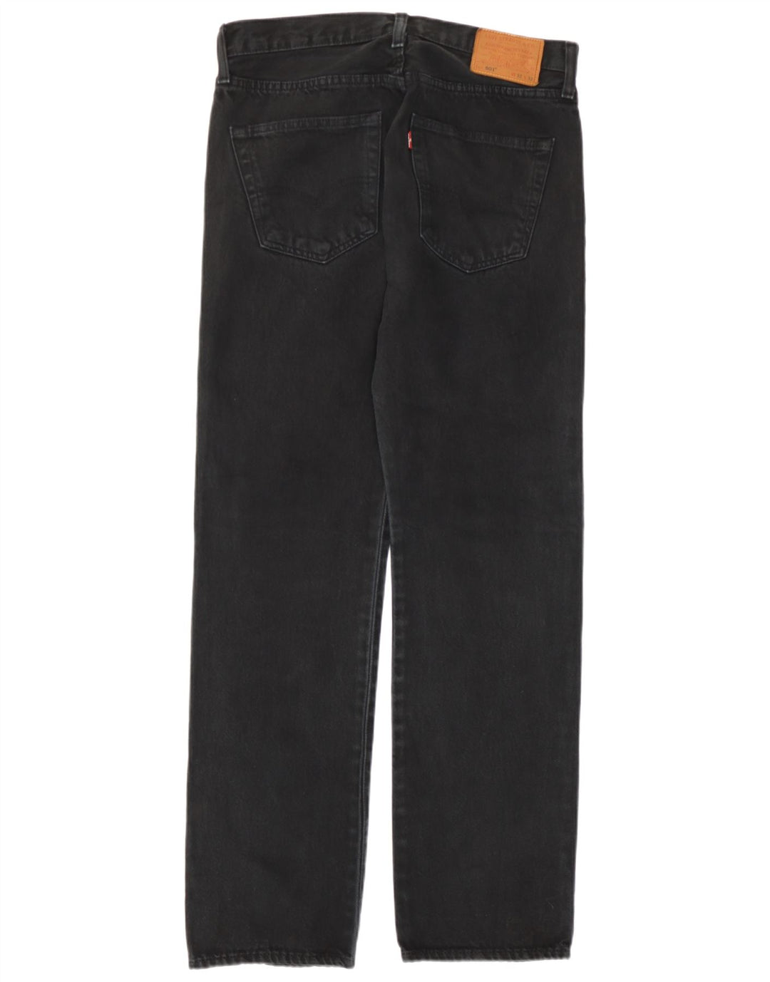 Levi's Mens 501 Straight Jeans W32 L32 Black Cotton