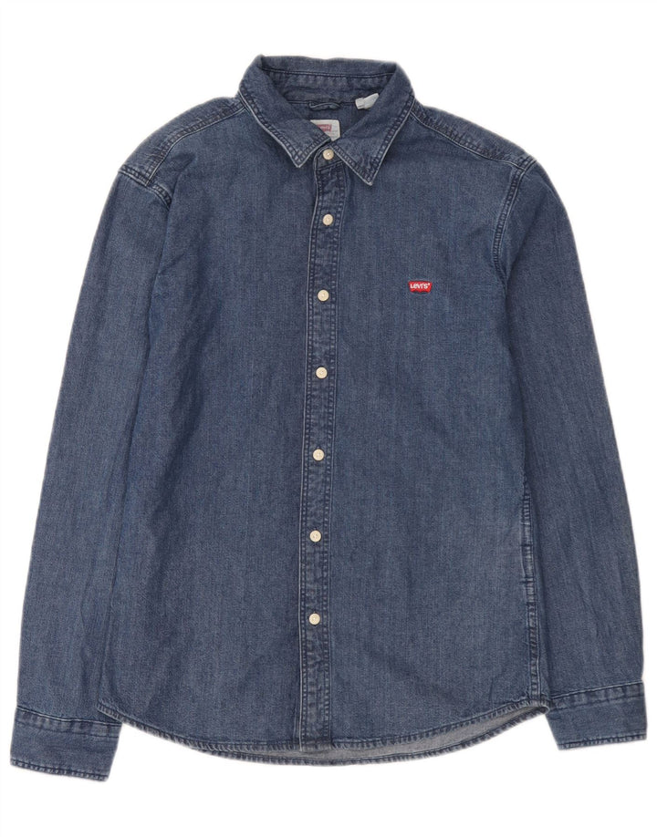 Levi's Mens Slim Fit Denim Shirt Medium Blue Cotton