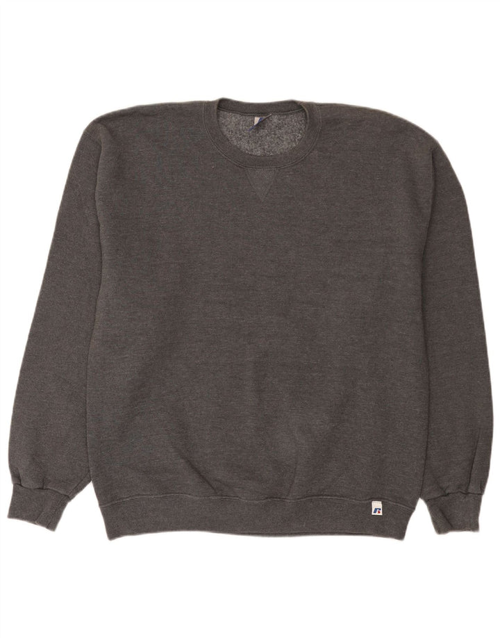 Russell Athletic Herren-Sweatshirt-Pullover, großes graues Polyester