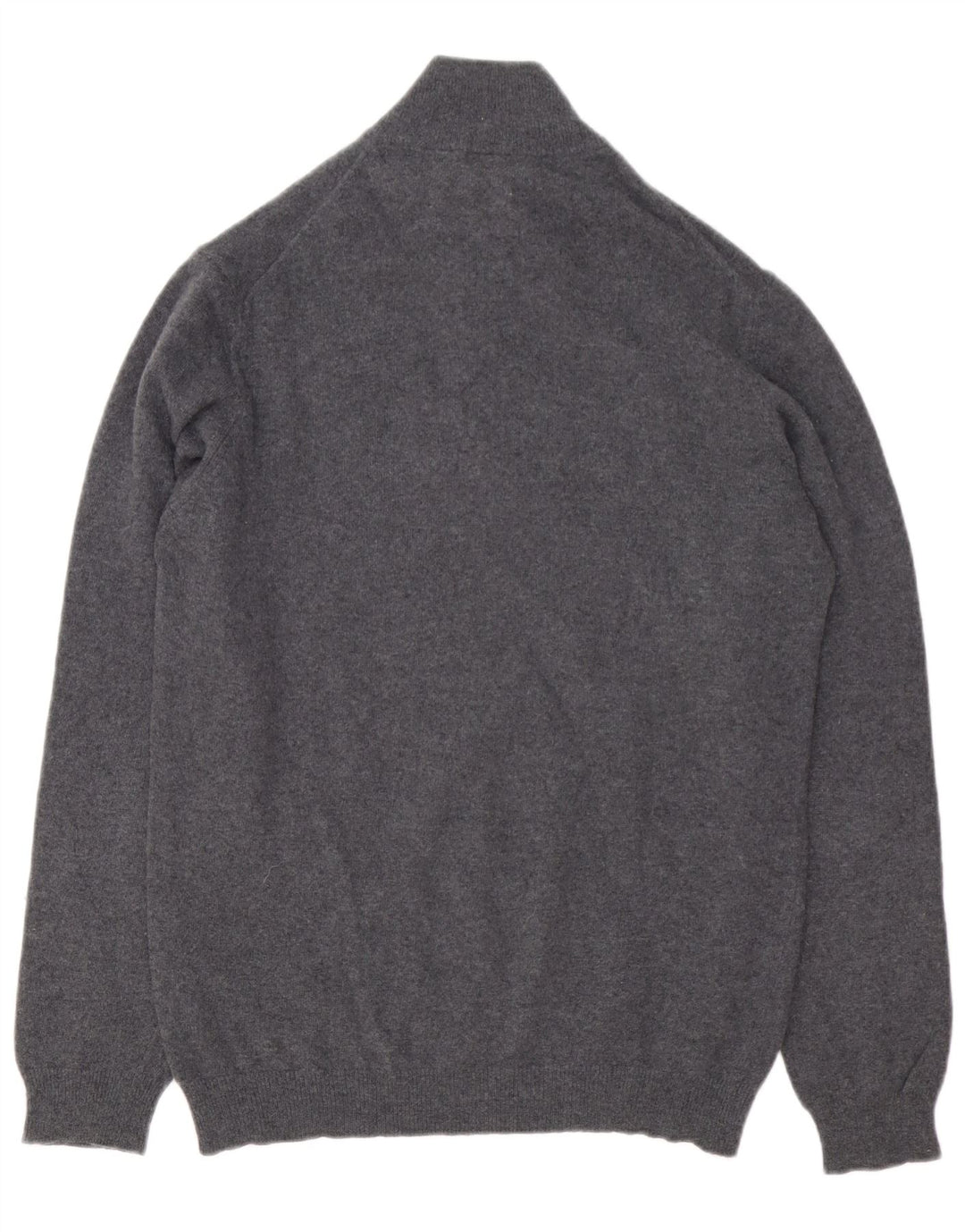 Timberland Mens Zip Neck Jumper Sweater Large Grey Merino Wool