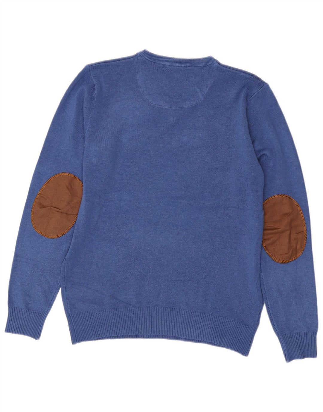 LACOSTE Mens V-Neck Jumper Sweater Small Blue Acrylic