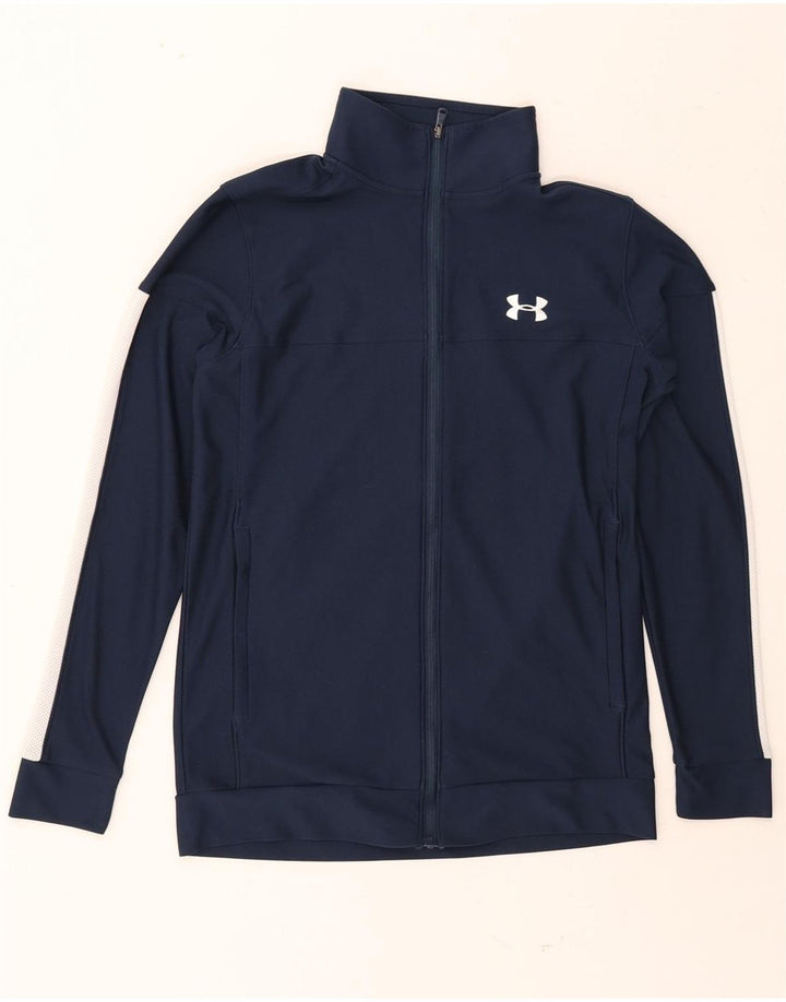 UNDER ARMOUR Mens Tracksuit Top Jacket Small Navy Blue Vintage Under Armour and Second-Hand Under Armour from Messina Hembry 