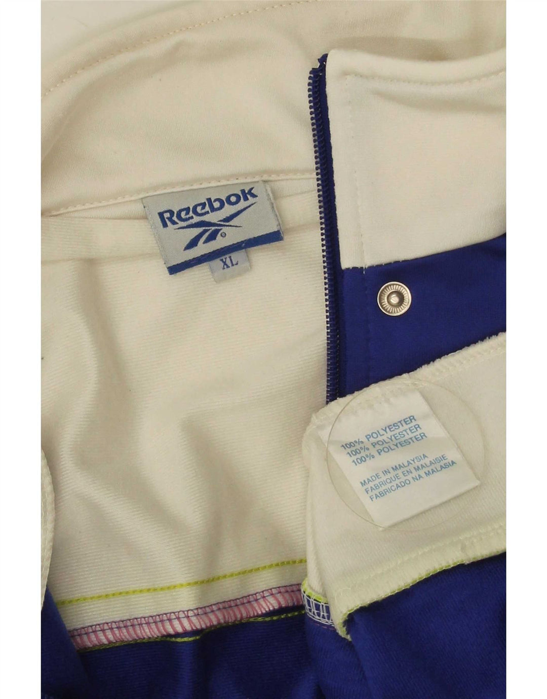 Reebok Herre grafisk træningsdragt Topjakke XL Blå Colourblock Polyester